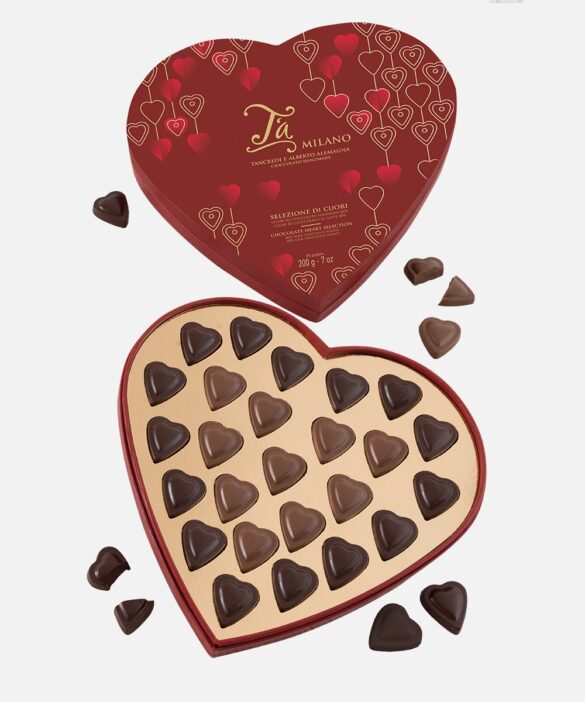 Confezione Selezione Cuori da 25 cioccolatini di T’a Milano 1 confezione selezione cuori da 25 cioccolatini di t'a milano 1