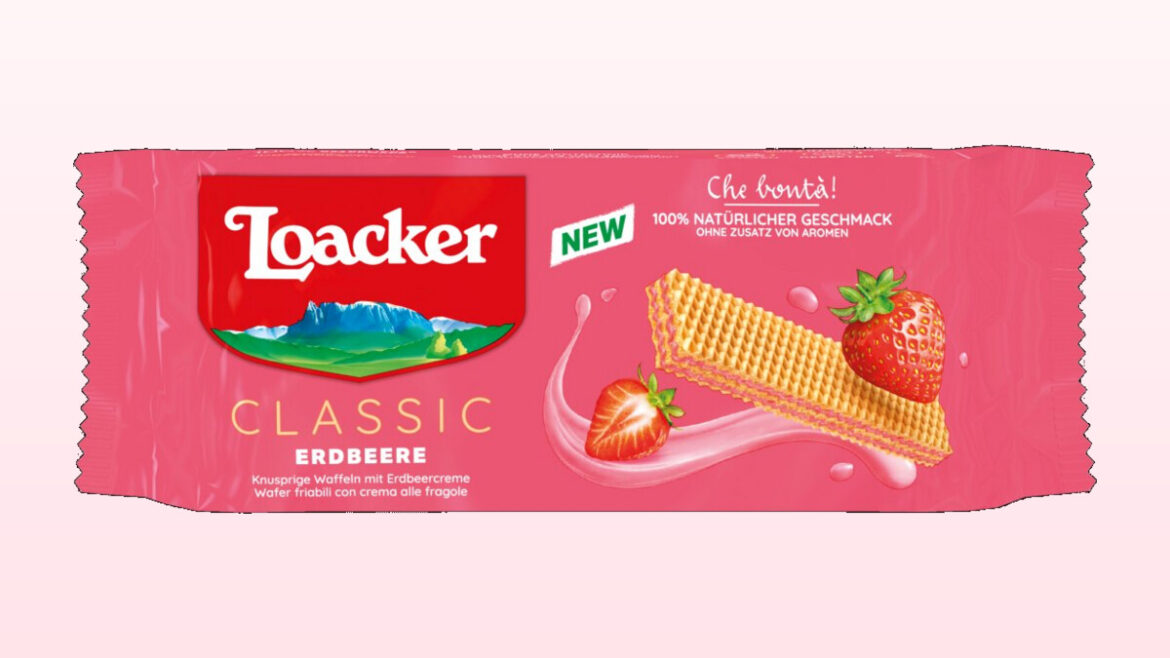 Loacker Classic Fragola: il nuovo wafer con crema alla fragola 100% naturale in confezione rosa