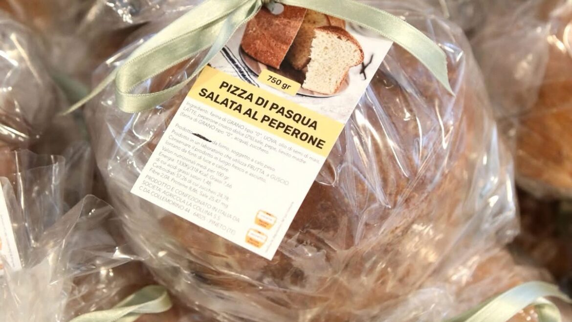 Pizza di Pasqua abruzzese al peperone dolce di Altino confezionata artigianalmente da La Tavola dei Briganti
