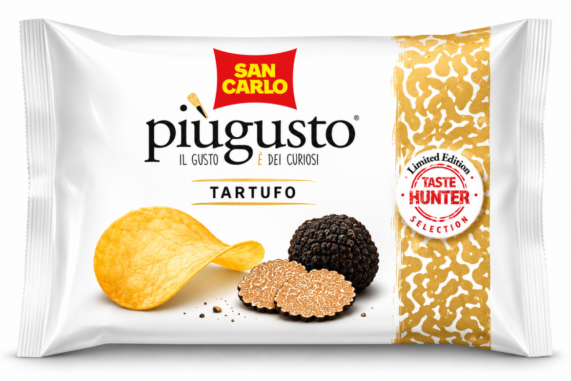 San Carlo Piùgusto Tartufo, patatine gourmet al gusto di tartufo